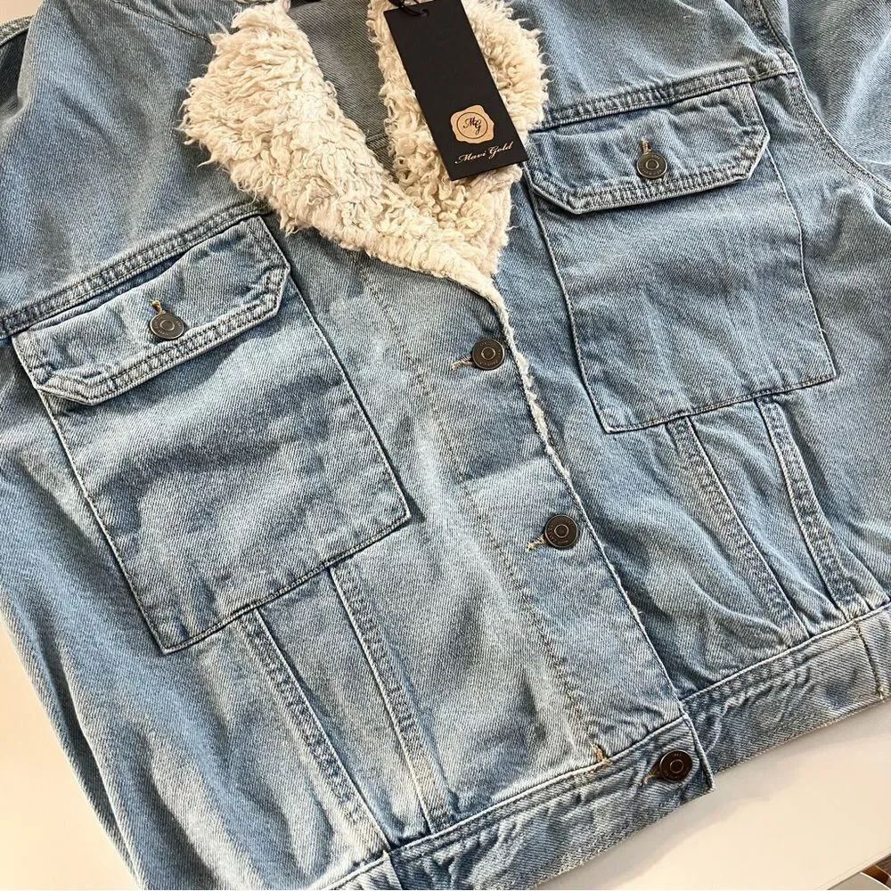 Mavi Gold Denim Sherpa Hooded Jacket* - Picture 3 of 11